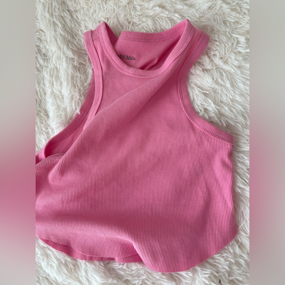 Pink Ribbed Tank Top-Target